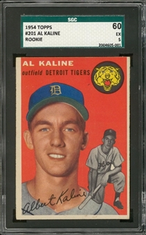 1954 Topps #201 Al Kaline Rookie Card – SGC 60 EX 5